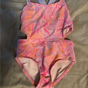 Pink & Orange Swirl One-Piece Swimsuit